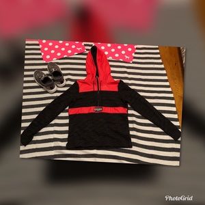 VS PINK QTR ZIP WITH HOODIE-Sz S
